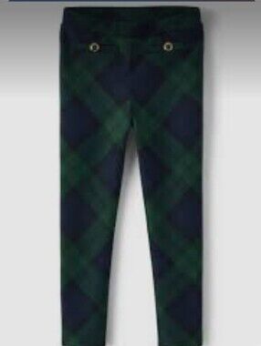 NWT Gymboree Green and Navy Plaid Slim Pants, Size 3T